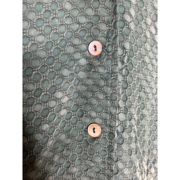 Vintage 90's Rabbit Rabbit Rabbit Womens Size 16 Large Green Textured Dot Blouse - Picture 4 of 9